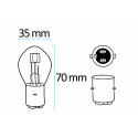 Lâmpada de motocicleta S2 12V 45/40W Blister