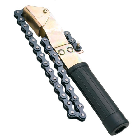Chain type oil filter spanner