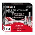 LED Halogen Bulb 2x H-4 - 26W
