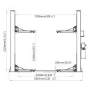 Elevador de 2 Columnas Semi-Automático 4T 400V