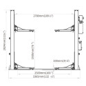 Pont Élévateur à 2 colonnes automatique 4T 230V