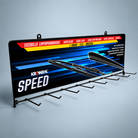 Expositor metálico de pared Escobillas - KRAWEHL SPEED